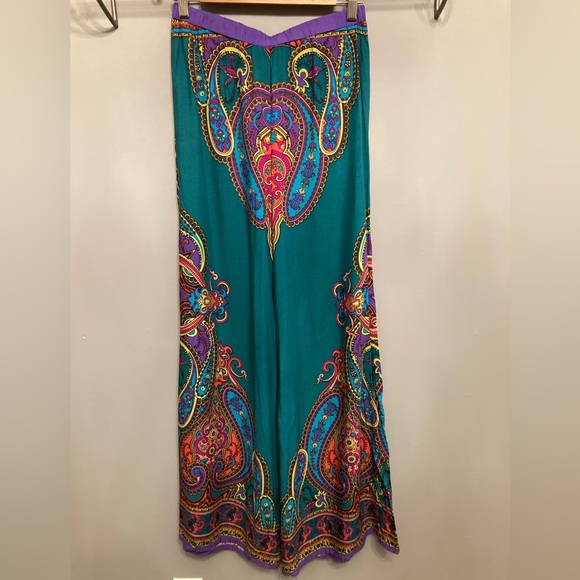 Never Worn Colourful Palazzo Pants, sz S - Picture 1 of 4